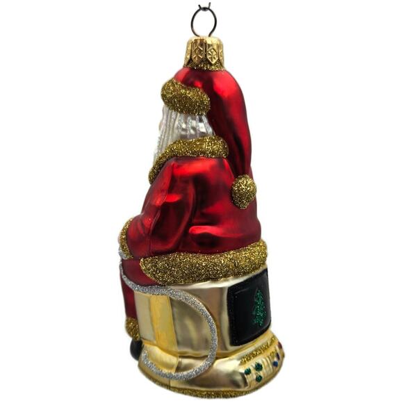 Patricia Breen Cyberspace Santa Red Gold Silver Mouse Christmas Tree Ornament - Picture 8 of 11